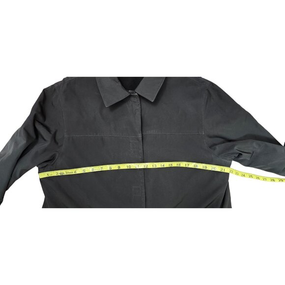 GALLERY Reversible Women's Coat Wool Side & Nylon Side Knee-Length Classic Black - Picture 11 of 13